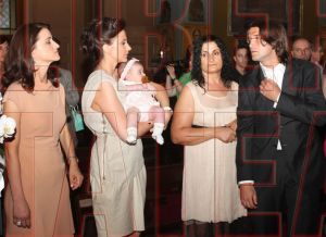 Natalia, fiica lui Cristi Chivu, a fost botezata la Milano - VIDEO