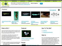 Encyclopedia of Life, baza de date online
