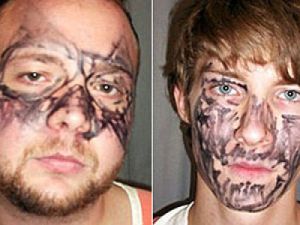 Cei mai PROSTI hoti din lume! In lipsa de cagule, s-au mazgalit pe fata