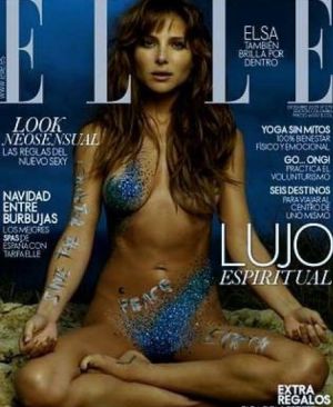 Elsa Pataky, acoperita doar cu cristale Swarovski, pozeaza pentru 