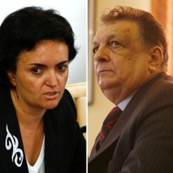 Scandal ca la usa cortului intre membrii CNA Narcisa Iorga si Constantin Dutu