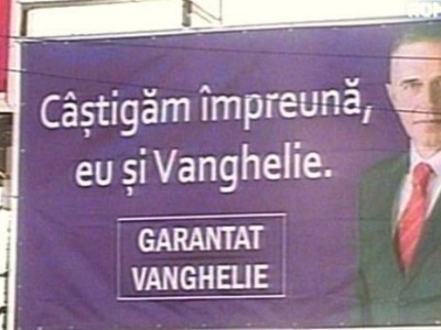 Geoana garantat Vanghelie, in afise violet