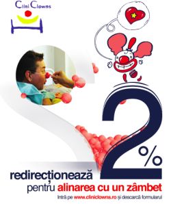 Campania de redirectionare 2% - Terapie prin Zambet pentru copiii spitalizati