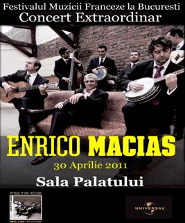 Enrico Macias concerteaza in premiera la Sala Palatului