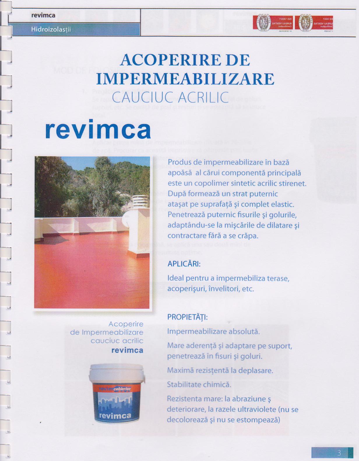 Hidroizolatii pe tabla cutata si galvanizata ; Hidroizolatii peste gresie si dale