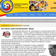 Meciul Romania-Albania va fi condus de o brigada din Croatia