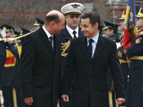 Nicolas Sarkozy, primit la Cotroceni de Traian Basescu