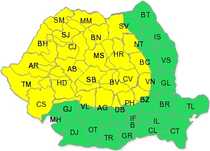 Atentionare cod galben de vant si ploi. Pericol de inundatii in 11 judete