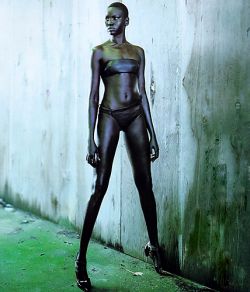 Top-modelul sudanez Alek Wek, comparata cu Domnisoara Pogany
