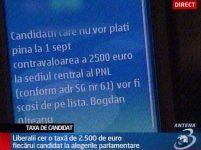 Amenintari prin SMS pentru liberalii care nu platesc 2.500 de euro, taxa de participare la alegeri