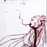 Autoportretul lui Kate Moss desenat cu ruj si sange a fost vandut la licitatie