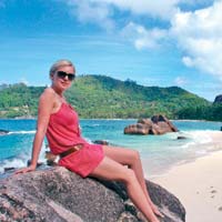 Oana Andoni, sejur in Seychelles