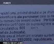 Doar in Romania. Sofer prins de radar cu 500 de km/h, intr-o masina veche de 15 ani