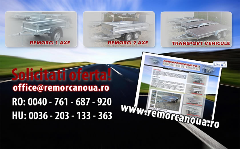 Comanda remorci personalizate direct de la producator