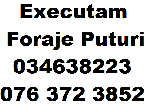Executam Foraje Puturi 0763723852