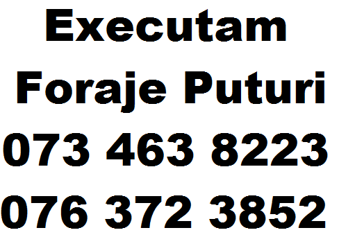 Foraje Puturi 0763723852 0734638223