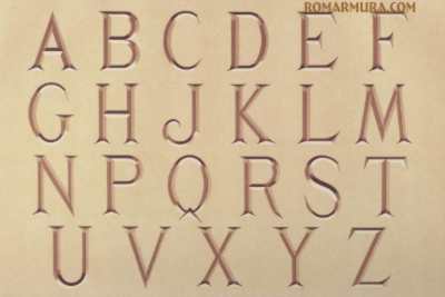 Avantajos scris pe marmura alba