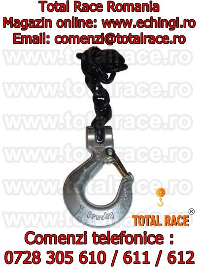 Carlige Crosby macarale tip Clevis cu siguranta lant  8 mm 