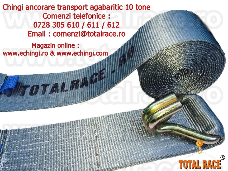 Chingi fixare / chingi asigurare marfa 10 tone cu clichet 