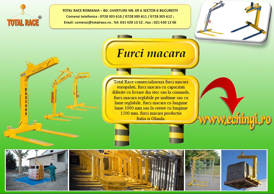  Furca paleti macara  MBRA20E cu lame 1000 mm