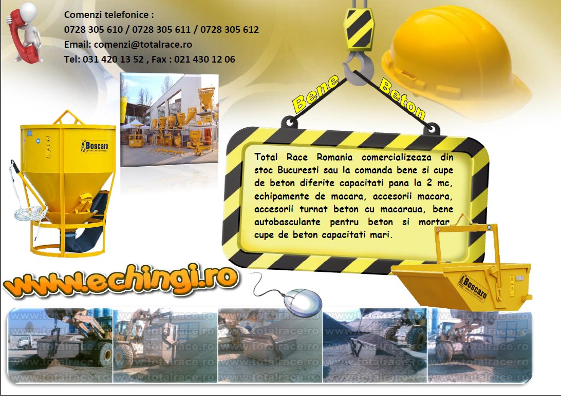 Cupa de beton pentru macara cu jgeab metalic echingi.ro
