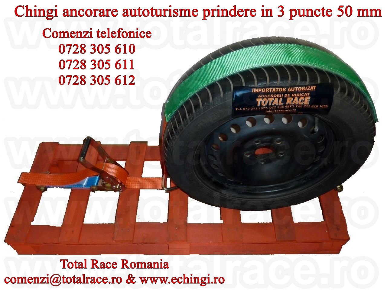 Sufa ancorare roata in 3 puncte 50 mm 2,4 m