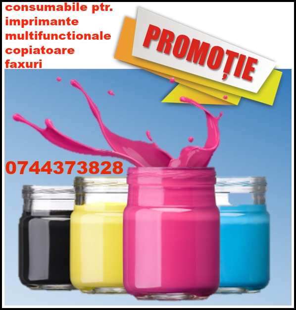 Consumabile ptr.toate imprimantele inkjet si laser, multifunctionale, copiatoare si faxuri.