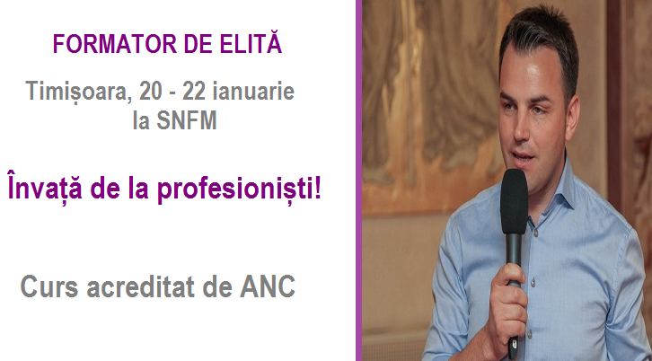 Curs acreditat si certificat pentru ocupatia Formator