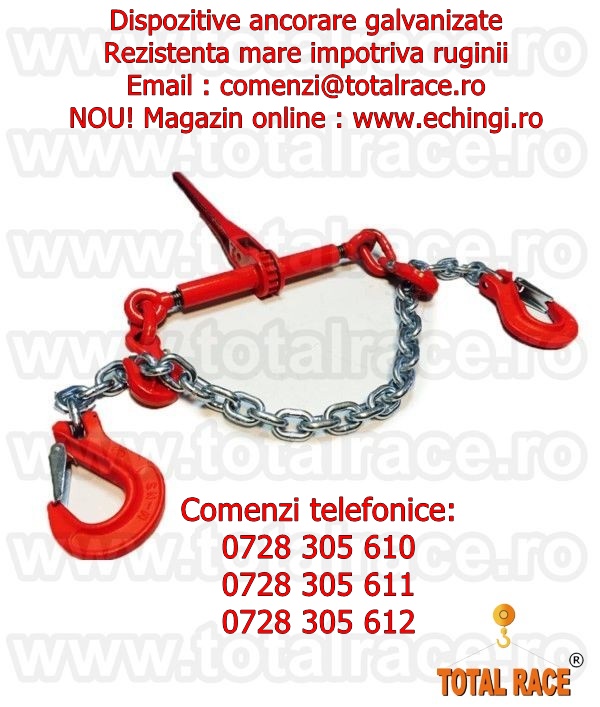 Dispozitiv complet lanturi ancorare 13 mm galvanizat 10 tone