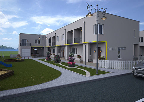 COMPLEX alcatuit din 8 CLĂDIRI cu 71 DE VILE