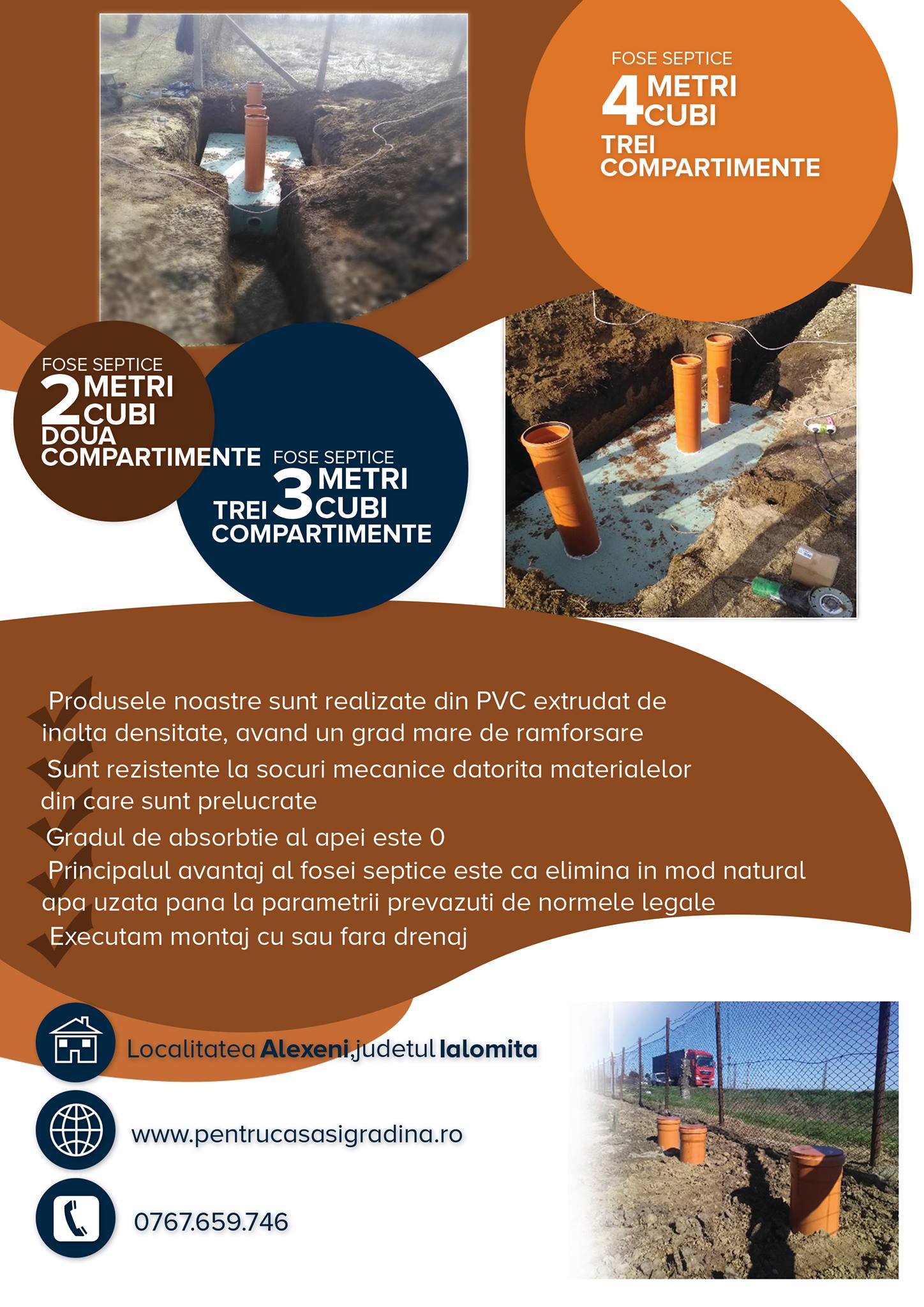 Fosa septica tricompartimentata