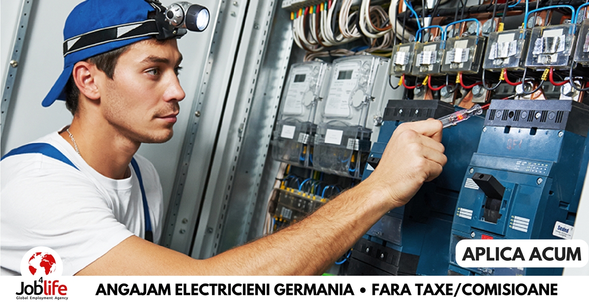 ELECTRICIENI GERMANIA - fara taxe/comisioane