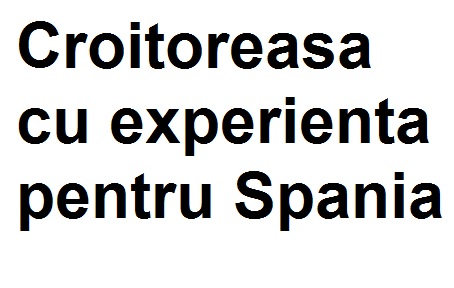 Job Spania Croitoreasa