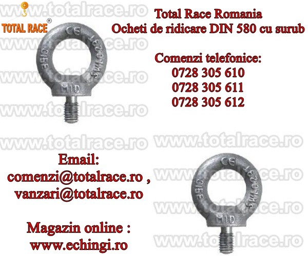 Inel de ridicare surub DIN 580 otel