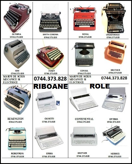 Rola cu banda masina de scris, mecanica si electrica.
