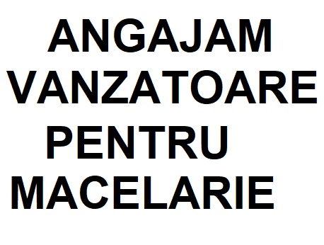 ANGAJAM VANZATOARE PENTRU MACELARIE