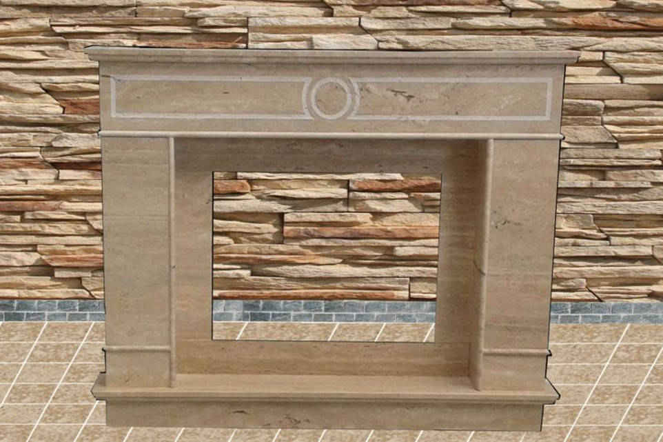 Din travertin semineu decorativ