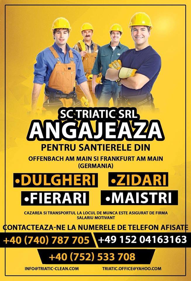  Angajare in santier Germania