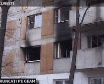 O femeie din Bucuresti si-a salvat copiii din incendiu aruncandu-i pe geam