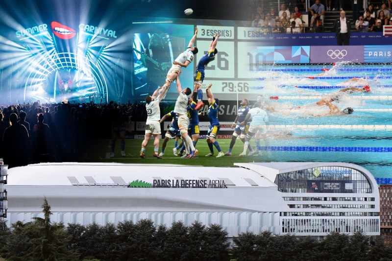 VIDEO PARIS 2024. Experimentul spectaculos prin care arena La Defense, în care va înota David Popovici, a fost reconvertită din cea mai mare sală pentru spectacole a Europei în bazin-stadion olimpic cu 20.000 de locuri