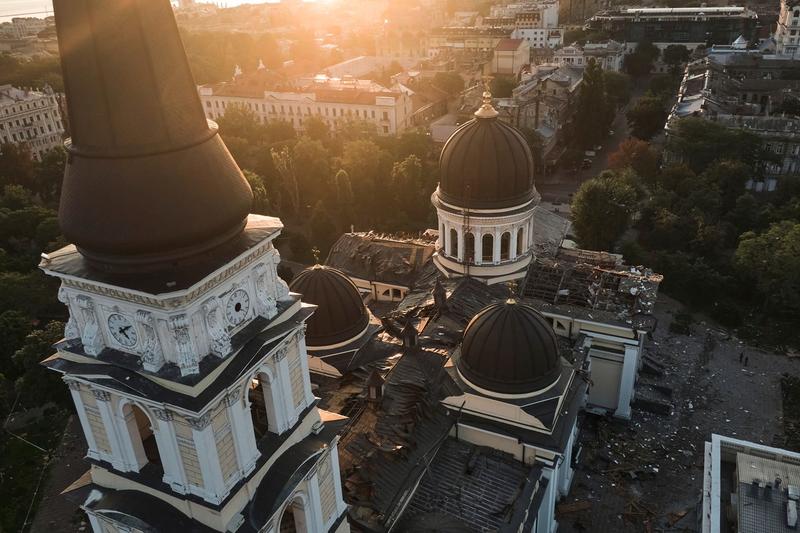 Cea mai mare catedrală ortodoxă din Odesa, bombardată de ruși, Foto: LIBKOS / AP / Profimedia