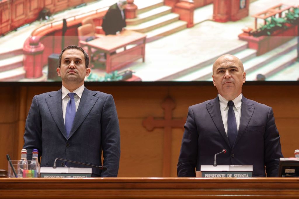 Președintele Camerei Deputaților, Ciprian Șerban, și președintele Senatului, Ilie Bolojan. Foto: Inquam Photos / Octav Ganea