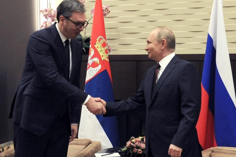 Aleksandar Vucic și Vladimir Putin. Foto: Mikhail Klimentyev / Sputnik / Profimedia