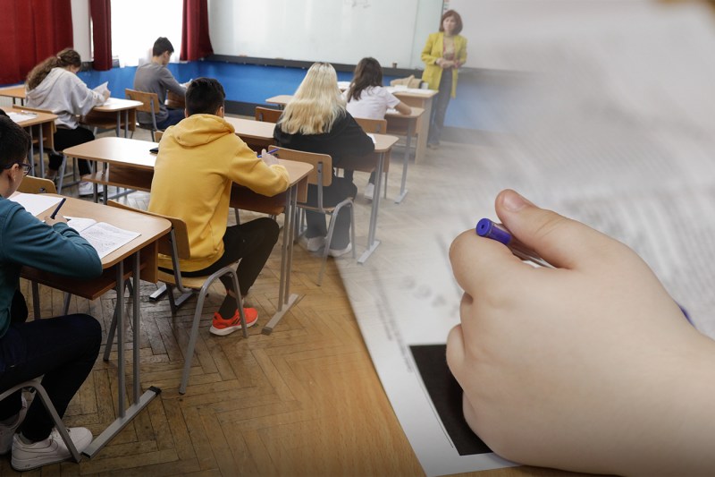 Elevi în timpul unui examen. Colaj Hotnews. Inquam Photos / George Călin