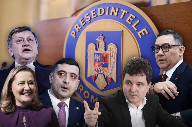 Crin Antonescu, Elena Lasconi, George Simion, Nicușor Dan și Victor Ponta. Colaj: Ion Mateș / Hotnews. Foto: Inquam Photos, Profimedia
