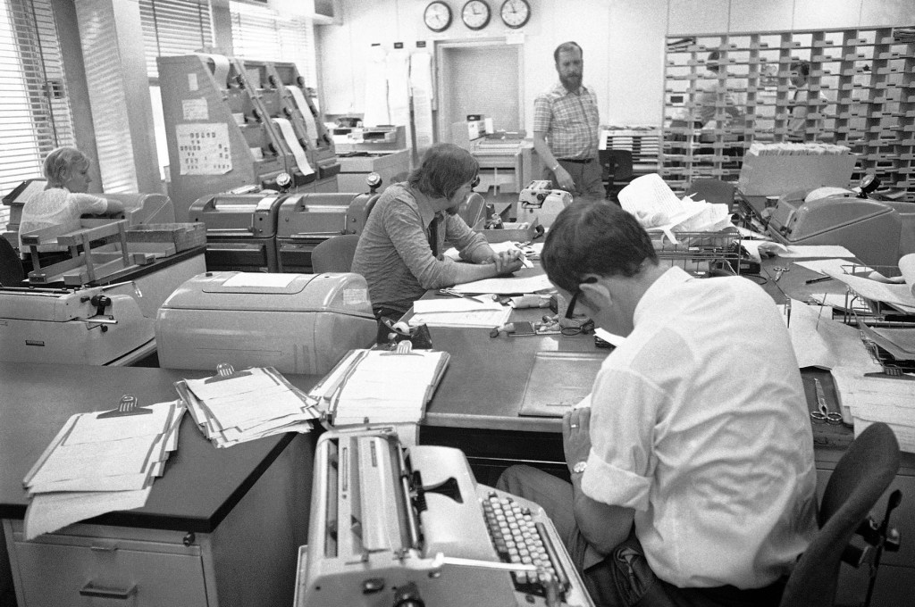 Redacția Radio Europa Liberă, mai 1971. Foto: AP / Profimedia