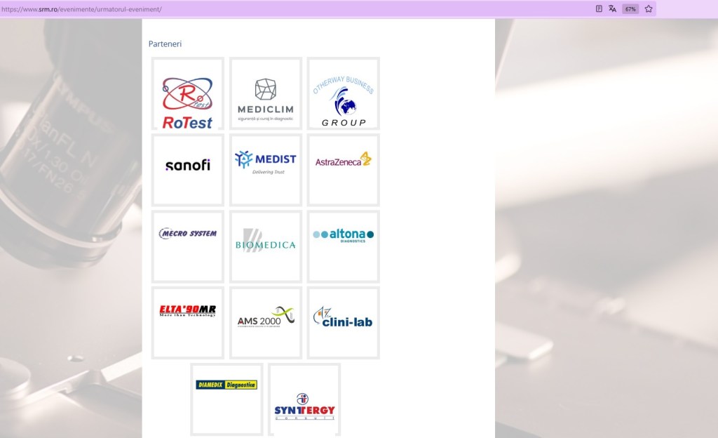 Partenerii Conferinței Naționale Microbiologie și Epidemiologie / Foto: Societatea Română de Microbiologie