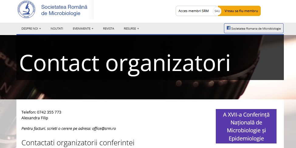 Alexandra Filip, angajată a firmei Ella Congress & Events / Foto: Societatea Română de Microbiologie