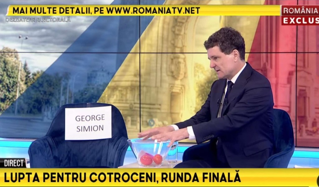 Nicușor Dan participă singur la dezbaterea prezidențială de la România TV. Foto: captură video