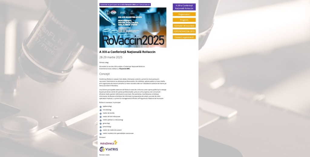 Conferința Rovaccin2025 / Foto: Societatea Română de Microbiologie